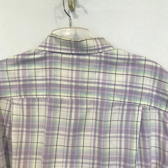 Sean John Men's Short Sleeve Button Front Collared Dress Shirt Sz XXL Gray Plaid - Picture 10 of 14